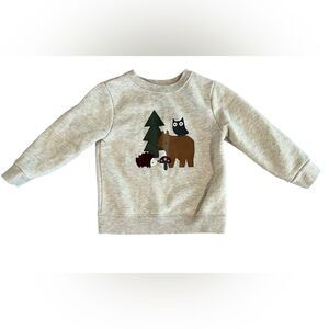 2/$12 Garanimals Oatmeal Heather Sweatshirt Woodland Animals sz 18 months